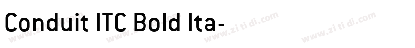 Conduit ITC Bold Ita字体转换